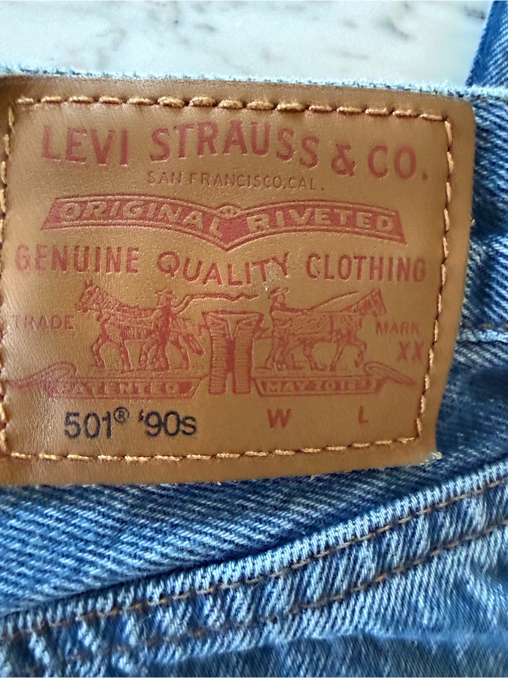 Levi’s 501 90s Straight Leg Jeans Medium Blue Wash 27 x 30 - Picture 3 of 4